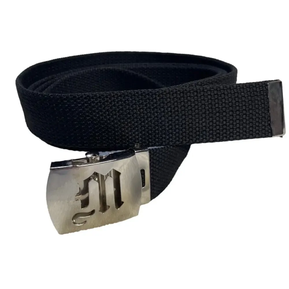 UNBRANDED‎ 2000s Style New M Silver Buckle Black Belt Unisex OSFA Long